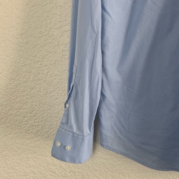 Theory | Blue button down cotton shirt men’s size large - Picture 13 of 16